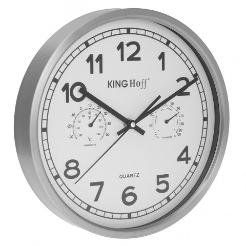 ZEGAR ŚCIENNY 30cm KINGHOFF KH-5027 TERMOMETR ZEGAR ŚCIENNY 30cm KINGHOFF KH-5027 TERMOMETR