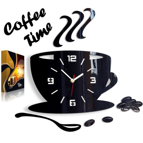 ZEGAR ŚCIENNY COFFEE TIME FILIŻANKA 3D ZEGAR ŚCIENNY COFFEE TIME FILIŻANKA 3D