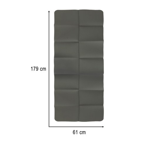 Mata do ćwiczeń jogi składana 183x61x0,4 cm szara Mata do ćwiczeń jogi składana 183x61x0,4 cm szara