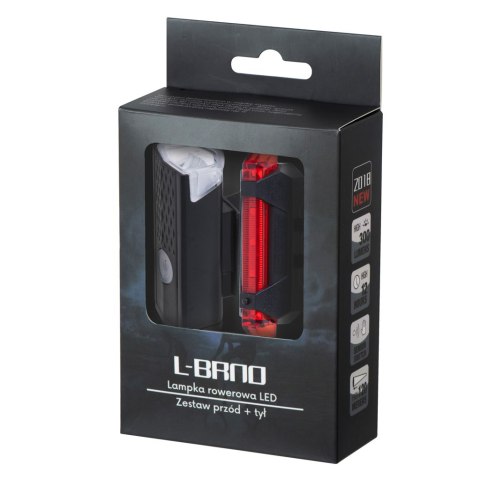 RALLEX Lampka rowerowa LED zestaw tył-przód na rower kierownicę USB RALLEX Lampka rowerowa LED zestaw tył-przód na rower kierownicę USB