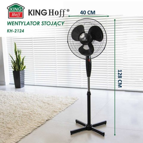 WENTYLATOR WIATRAK STOJĄCY PODŁOGOWY KINGCOOL KC-2124 czarny