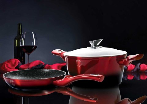 GARNKI BERLINGER HAUS BLACK BURGUNDY LINE 15 ELE BH-1632 GARNKI BERLINGER HAUS BLACK BURGUNDY LINE 15 ELE BH-1632