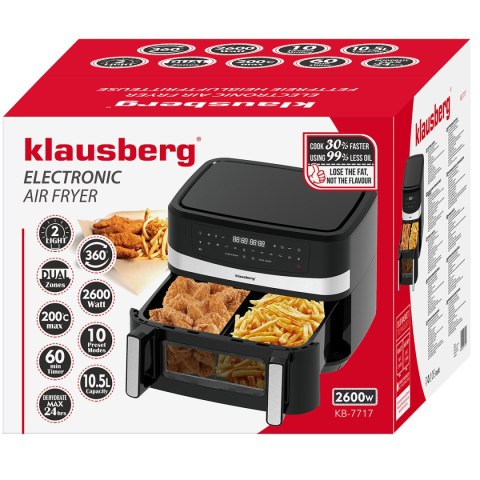 FRYTOWNICA BEZTŁUSZCZOWA 9L KLAUSBERG KB-7717 FRYTOWNICA BEZTŁUSZCZOWA 9L KLAUSBERG KB-7717