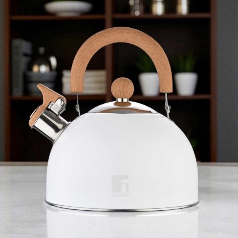 CZAJNIK STALOWY Z GWIZDKIEM 2,3L BERGNER BG-37304 NATURALLY