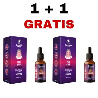 1+1 Olejek Pain Stop Premium - 20% CBG + 10% CBN + 10% CBD - 1+1, kup jeden, drugi dostaniesz za DARMO