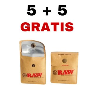 5+5 GRATIS Popielniczka kieszonkowa RAW Pocket
