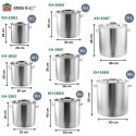 GARNEK GASTRONOMICZNY Z POKRYWĄ STALOWĄ 25L KINGHOFF KH-1963