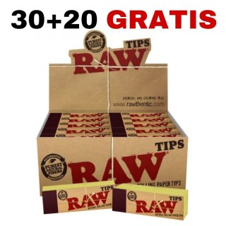 30+20 GRATIS - Zestaw RAW TIPS Filtry 50 sztuk