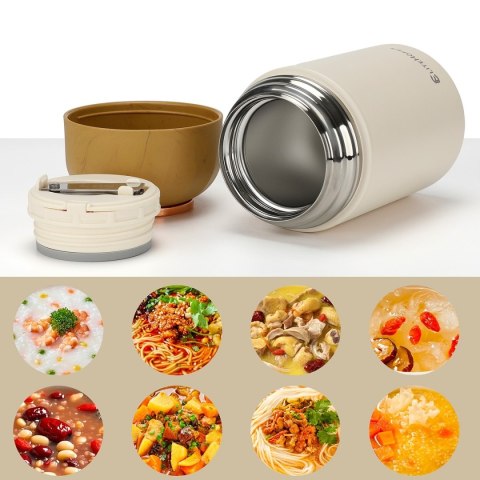 TERMOS OBIADOWY 1050ml Z MISKĄ I SKŁADANĄ ŁYŻKĄ E-8248