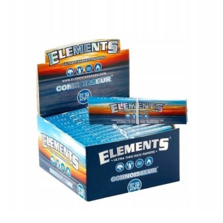 Zestaw Bletek ELEMENTS King Size Slim Blue + tips - 24 paczki