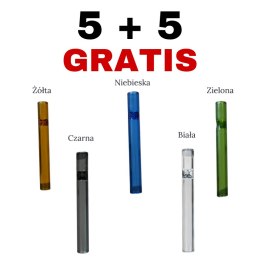 Zestaw Kolorowa Szklana Lufka 5+5 GRATIS