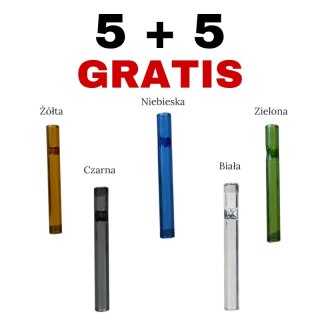 Zestaw Kolorowa Szklana Lufka 5+5 GRATIS