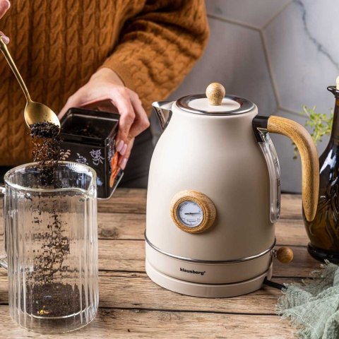 CZAJNIK ELEKTRYCZNY 1,7L Z TERMOMETREM KLAUSBERG KB-9006 RETRO