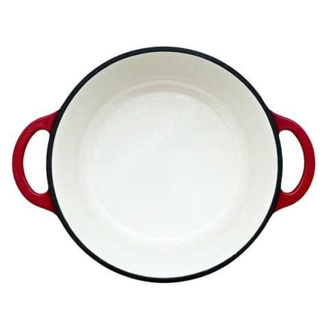 EMALIOWANY GARNEK ŻELIWNY 22cm 3L HAGE CZERWONY