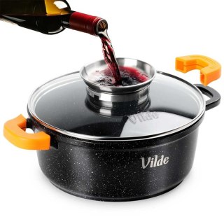 GARNEK GRANITOWY 2,1L 20cm Z POKRYWĄ Z AROMATYZEREM TERRUNA 199104