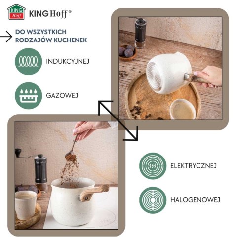 TYGIELEK MARMURKOWY DO KAWY PO TURECKU 1,8L KINGHOFF KH-1982 INDUKCJA